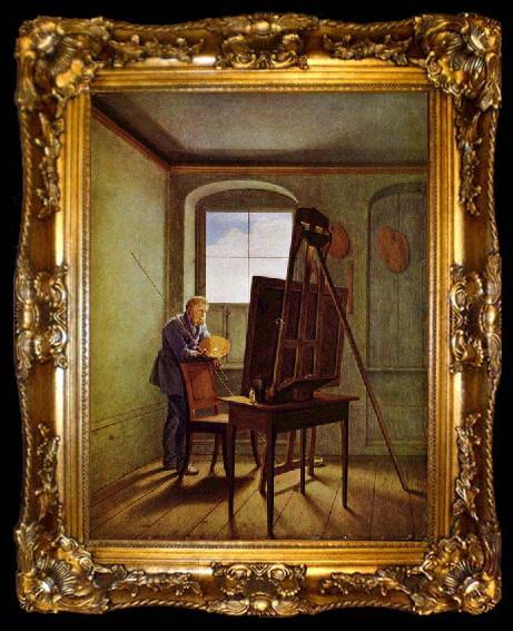 framed  Caspar David Friedrich Georg Friedrich Kersting, ta009-2